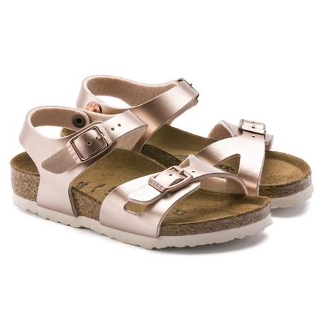 Sandale enfant Birkenstock RIO ELECTRIC METALLIC Cadet - Rose - Ref. BK1012520 ROSE 4 - vertbaudet enfant 