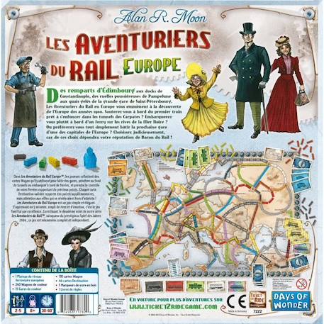 Days of Wonder | Les Aventuriers du Rail : Europe | Unbox Now | Jeu de société | À partir de 8 ans | Compatible avec Alexa GRIS 2 - vertbaudet enfant 