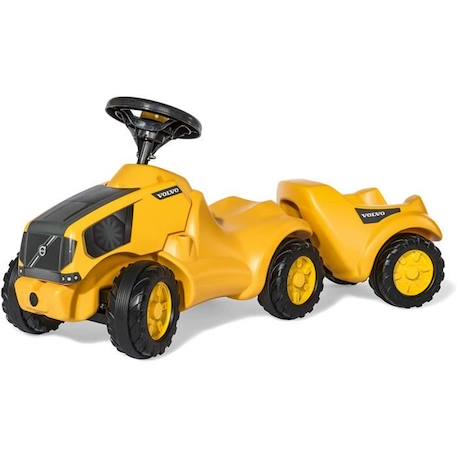 Tracteur Rolly Toys Volvo junior 97cm jaune avec remorque - Pour enfants à partir de 18 mois JAUNE 1 - vertbaudet enfant 