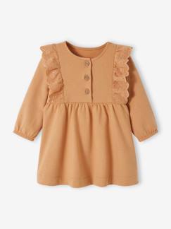 -Robe en molleton bébé volant en broderie anglaise