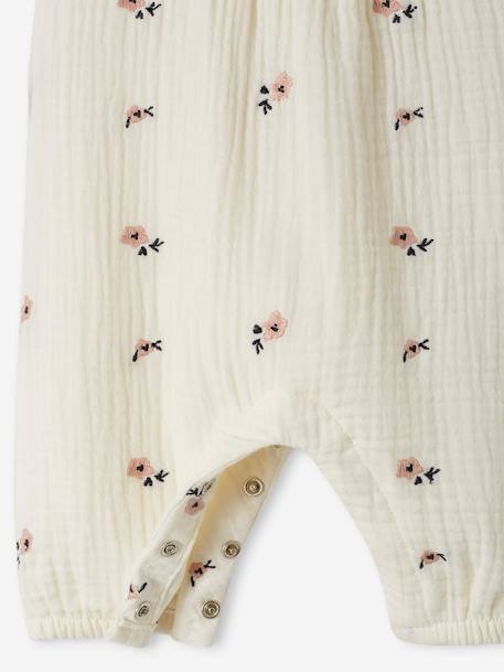 Combinaison bébé naissance en gaze de coton beige+blanc+écru+tilleul 13 - vertbaudet enfant 