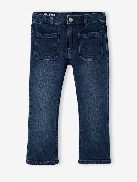 Jean flare 7/8ème fille bleu jean+stone 1 - vertbaudet enfant 