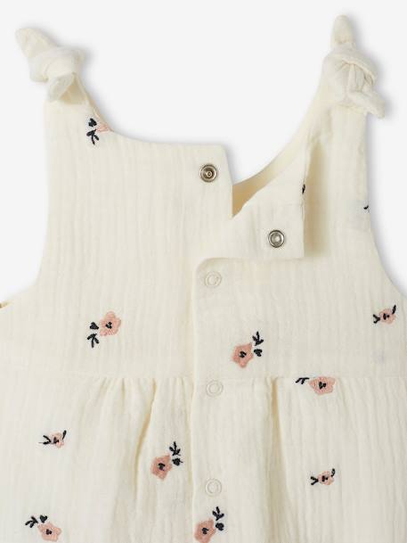 Combinaison bébé naissance en gaze de coton beige+blanc+écru+tilleul 14 - vertbaudet enfant 