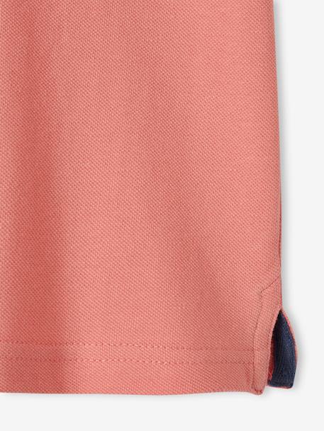 Polo en maille piquée motif poitrine garçon vieux rose 4 - vertbaudet enfant 