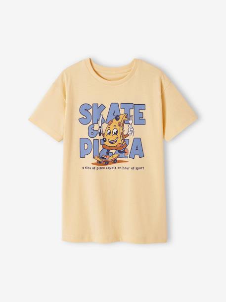 T-shirt motif mascotte garçon jaune+lavande 2 - vertbaudet enfant 