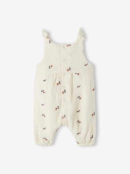 Combinaison bébé naissance en gaze de coton beige+blanc+écru+tilleul 12 - vertbaudet enfant 