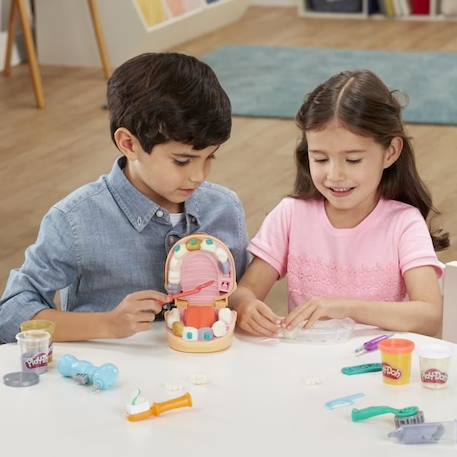 Play-Doh - Cabinet dentaire pour enfants - 8 Pots de pâte à modeler atoxique - dès 3 ans JAUNE 3 - vertbaudet enfant 