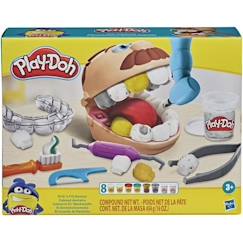 Jouet-Activités artistiques et musicales-Loisirs créatifs-Play-Doh - Cabinet dentaire pour enfants - 8 Pots de pâte à modeler atoxique - dès 3 ans