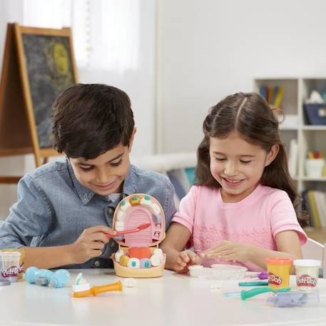 Play-Doh - Cabinet dentaire pour enfants - 8 Pots de pâte à modeler atoxique - dès 3 ans JAUNE 4 - vertbaudet enfant 