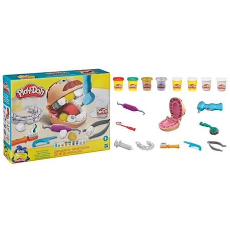 Play-Doh - Cabinet dentaire pour enfants - 8 Pots de pâte à modeler atoxique - dès 3 ans JAUNE 6 - vertbaudet enfant 