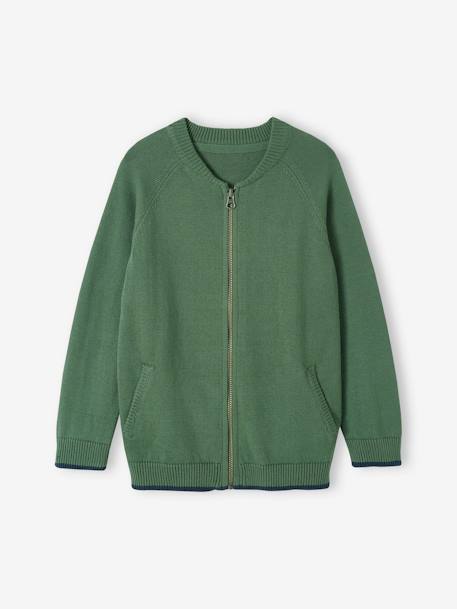 Gilet Teddy Zippé Vertbaudet Garçon - 100% Coton Doux | Taille 12A | Bleu Grisé