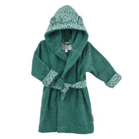 Peignoir enfant coton bio* Mahé - 6/7 ans VERT 1 - vertbaudet enfant 