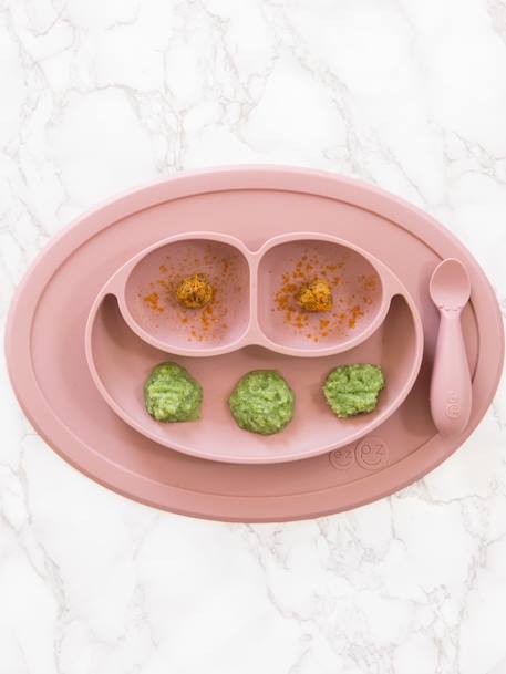 Set de table tout-en-un avec assiette Mini mat en silicone ROSE 1 - vertbaudet enfant 