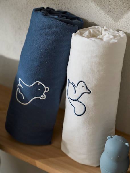 Lot de 3 housses matelas à langer bleu grisé 5 - vertbaudet enfant 