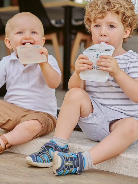 Lot de 20 gourdes réutilisables bleu 1 - vertbaudet enfant 