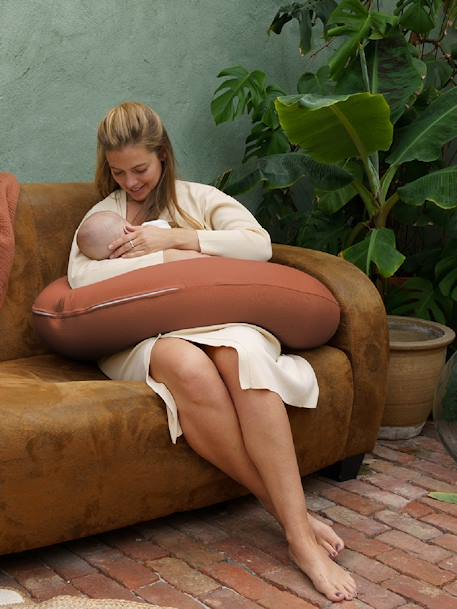 Coussin de maternité Doomoo beige imprimé+Buddy ethnic+Buddy taupe+Tetra sand+Tetra terra+vert 28 - vertbaudet enfant 