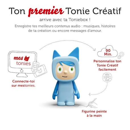 tonies® - Mon Premier Coffret Toniebox - Bleu Ciel - Conteuse d