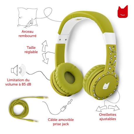 Casque Audio pour Enfant - TONIES® - Tonie-Chuchote - Vert - Limiteur de volume sonore - Arceau ajustable VERT 2 - vertbaudet enfant 