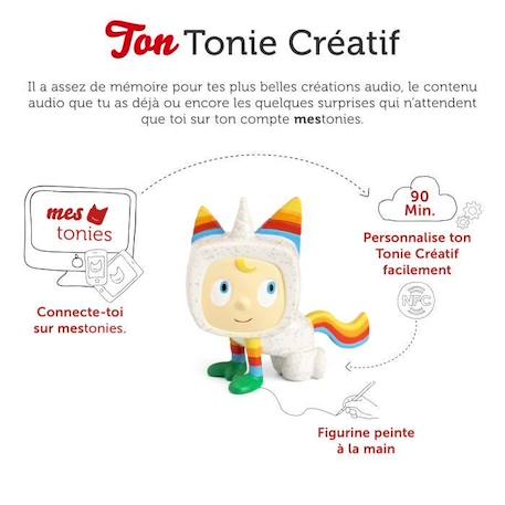 tonies® - Figurine Tonie Créatif - Licorne - Figurine Audio pour Toniebox BLANC 3 - vertbaudet enfant 
