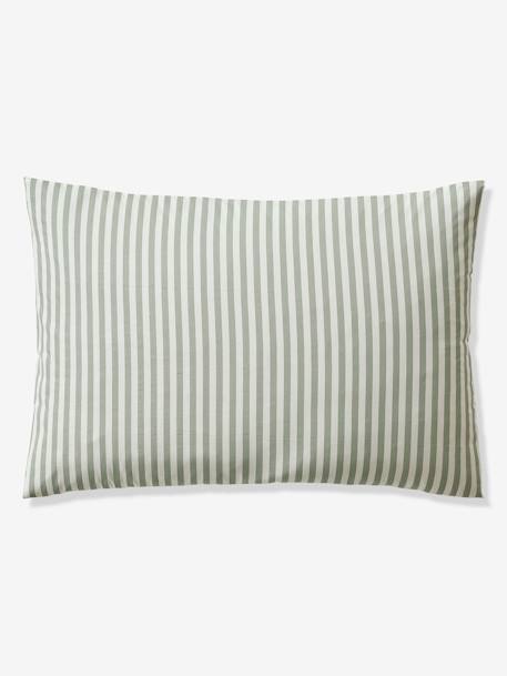 Parure housse de couette et taie d'oreiller avec coton recyclé MOISSON blanc imprimé 6 - vertbaudet enfant 
