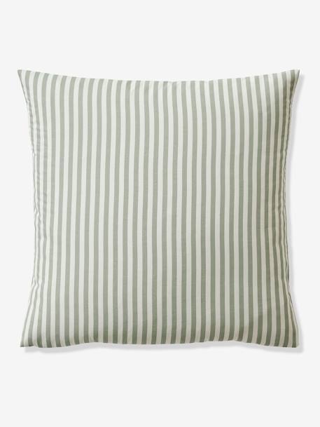 Parure housse de couette et taie d'oreiller avec coton recyclé MOISSON blanc imprimé 5 - vertbaudet enfant 