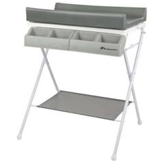 -BEBECONFORT Baltic Table à langer et baignoire 2en 1, Pliable, De la naissance à 12 mois (11kg), Gray Mist