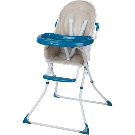 BEBECONFORT Kanji Chaise haute bébé, ultra compacte et pliable, De 6 mois à 3 ans (15kg), Happy day BLEU 1 - vertbaudet enfant 