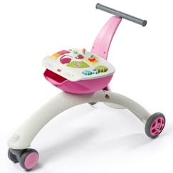 -TINY LOVE Tiny Rider 5 en 1, Trotteur et Porteur, Chariot de Marche, Rose