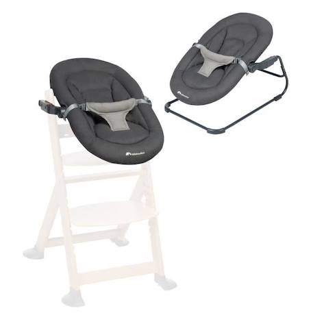BEBECONFORT Timba baby, Transat bébé, compatible pour chaise haute Timba , de la naissance jusqu'à 6 mois, Tinted Graphite BLANC 4 - vertbaudet enfant 