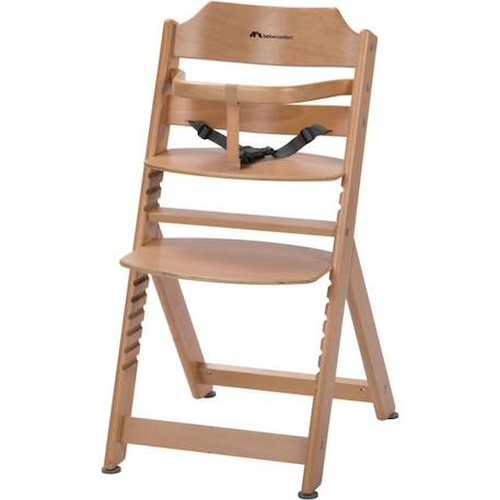 BEBECONFORT Timba Basic Chaise haute bébé, Chaise bois, De 6 mois à 10 ans (30kg), Natural wood BEIGE 1 - vertbaudet enfant 
