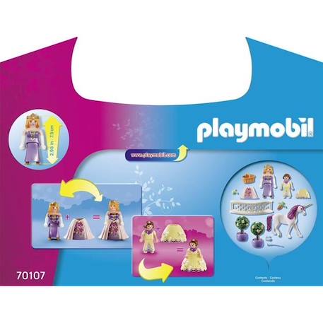 PLAYMOBIL - 70107 - Valisette Princesses avec licorne BLANC 5 - vertbaudet enfant 
