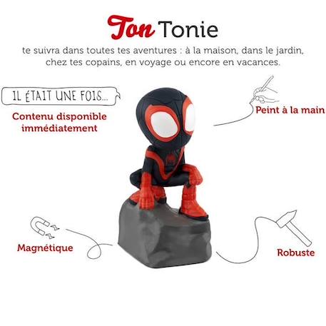 tonies® - Figurine Tonie - Spidey et ses amis extraordinaires - Miles Morales - Figurine Audio pour Toniebox BLANC 2 - vertbaudet enfant 