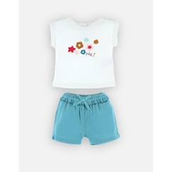 Ensemble short et t-shirt en coton BIO  - vertbaudet enfant