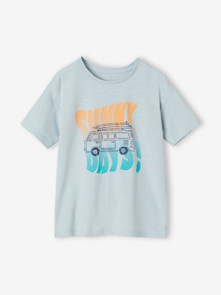 Tee-shirt motif 'Sunny days' garçon bleu ciel 1 - vertbaudet enfant 