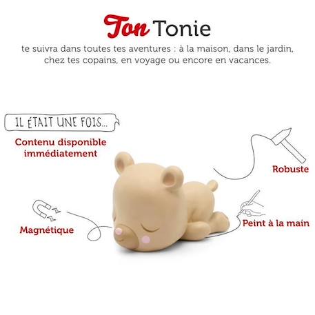 Figurine Tonie - TONIES® - Mes Copains Du Dodo - Doudou Nounours - Audio pour Toniebox BLANC 2 - vertbaudet enfant 