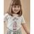 T-shirt en jersey manches courtes imprimé Lola BLANC 2 - vertbaudet enfant 