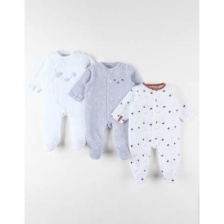 Set de 3 pyjamas dors-bien imprimé ours BLANC 1 - vertbaudet enfant 