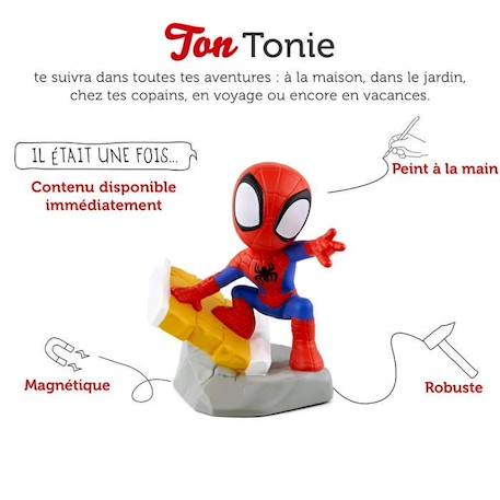tonies® - Figurine Tonie - Spidey et ses amis extraordinaires - Spidey - Figurine Audio pour Toniebox BLANC 2 - vertbaudet enfant 