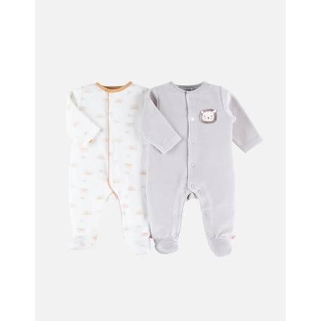 Bébé-Set de 2 pyjamas 1 pièce en velours