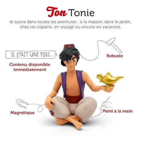 tonies® - Figurine Tonie - Disney - Aladdin - Figurine Audio pour Toniebox BLEU 2 - vertbaudet enfant 