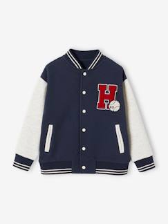 -Sweat garçon molleton style teddy badge en bouclettes.