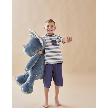Pyjama 2 pièces rayé en jersey BLEU 1 - vertbaudet enfant 