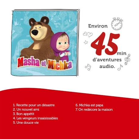 Figurine Tonie Masha et Mishka - TONIES® - 7 aventures audio pour enfant à partir de 3 ans BLANC 4 - vertbaudet enfant 