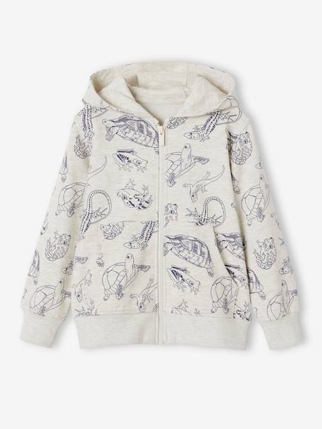 Garçon-Sweat à capuche zippé motifs animaliers garçon