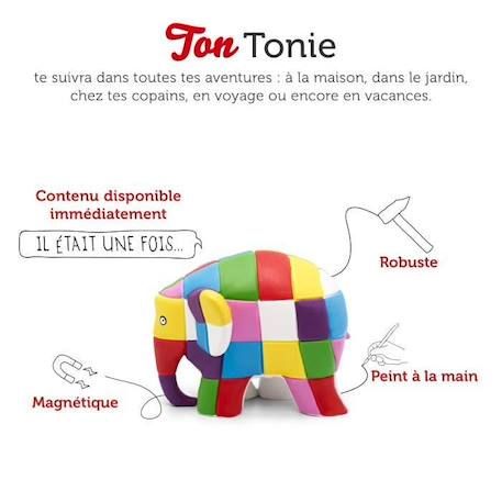 tonies® - Figurine Tonie - Elmer - Elmer Et Ses Amis - Figurine Audio pour Toniebox BLANC 2 - vertbaudet enfant 