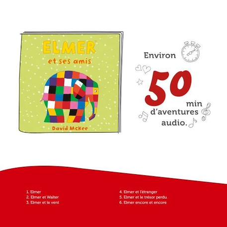 tonies® - Figurine Tonie - Elmer - Elmer Et Ses Amis - Figurine Audio pour Toniebox BLANC 4 - vertbaudet enfant 
