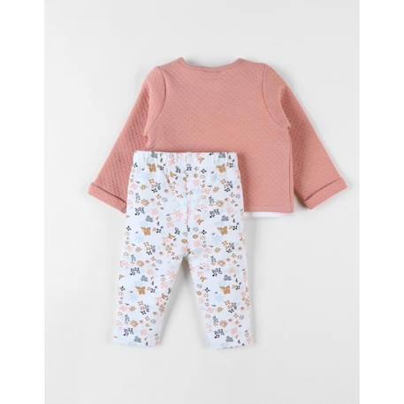 Set cardigan + t-shirt manches longues + legging ROSE 2 - vertbaudet enfant 