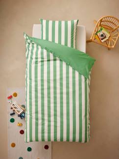 Linge de maison et décoration-Linge de lit enfant-Parure housse de couette et taie d'oreiller avec coton recyclé TRANSAT