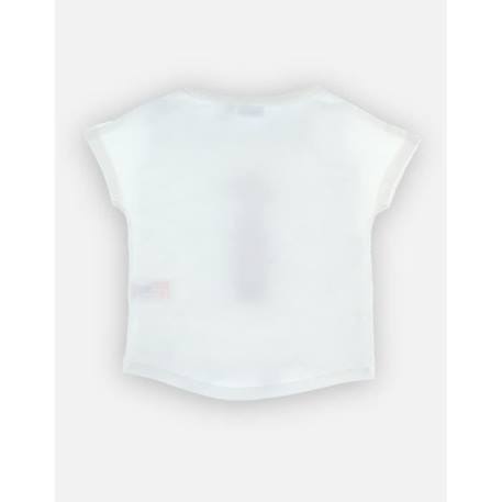T-shirt en jersey manches courtes imprimé Lola BLANC 4 - vertbaudet enfant 