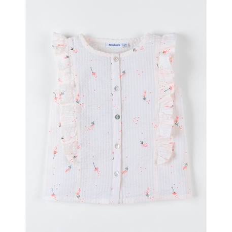 Fille-Blouse sans manches à imprimé fleuri